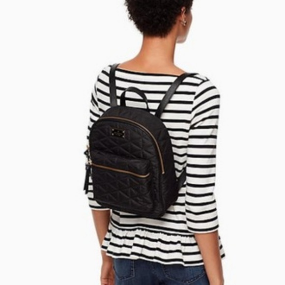 Kate Spade | Bradley Wilson Quilted Backpack Black - Picture 3 of 7